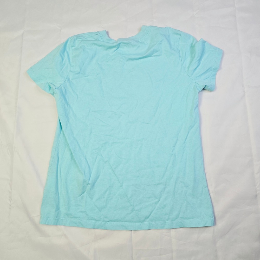 Nike Women's Tee T-Shirt Size M Light Blue Futura Logo Short Sleeve Q5 - Picture 14 of 14